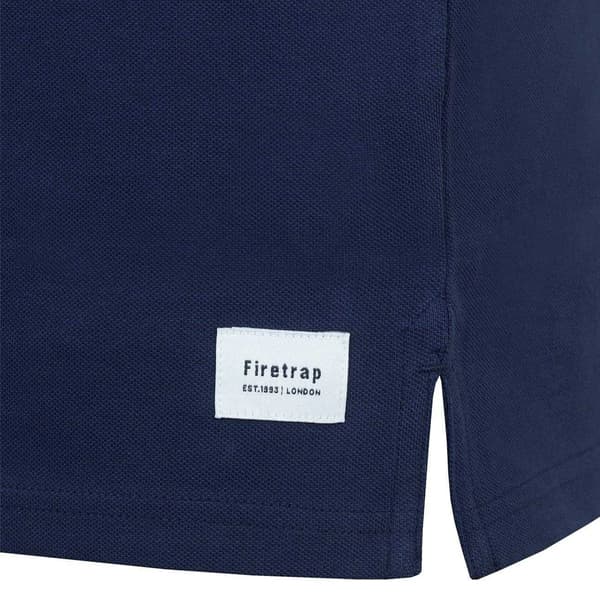 Firetrap Herr Lazer Logo Bomull Pikétröja M Marinblå Navy M
