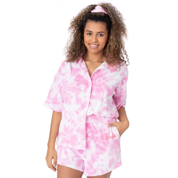 Barbie Dam/Dam Tie Dye Toweling T-Shirt & Shorts Set LR Pink L R