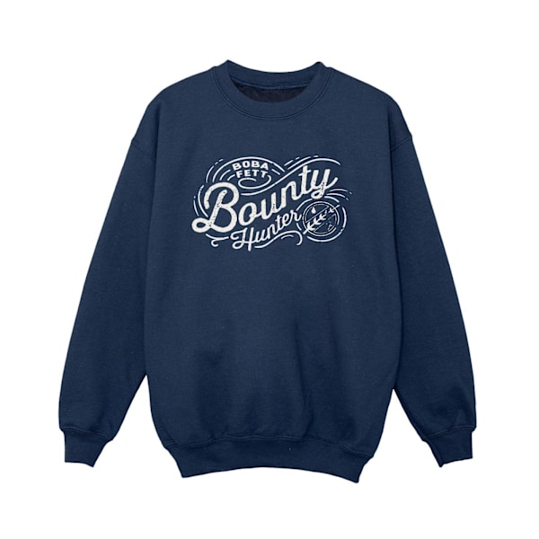 Star Wars Boys The Book Of Boba Fett Bounty Hunter Sweatshirt 3 Navy Blue 3-4 Years