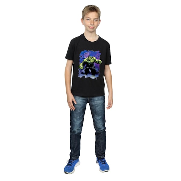 Marvel Boys Hulk Halloween Spooky Forest T-Shirt 12-13 år Bl Black 12-13 Years