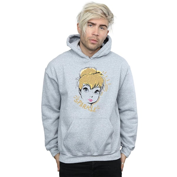 Disney Mens Tinkerbell Sparkle Hoodie M Sports Grey Sports Grey M