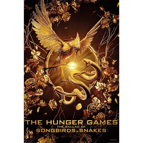 The Hunger Games: The Ballad Of Songbirds & Snakes Crest Poster Black/Gold 91.5cm x 61cm