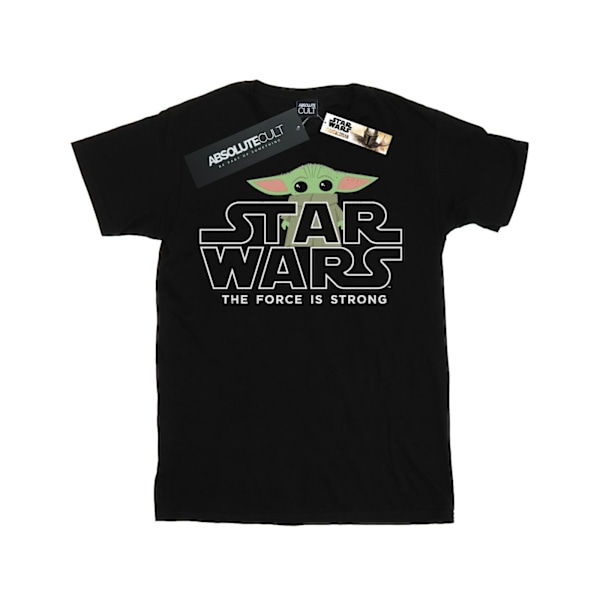 Star Wars Girls The Mandalorian The Child Stark bomull T-shirt Black 12-13 Years