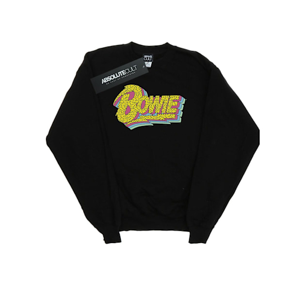 David Bowie Boys Moonlight 90s Logo Sweatshirt 5-6 år Svart Black 5-6 Years