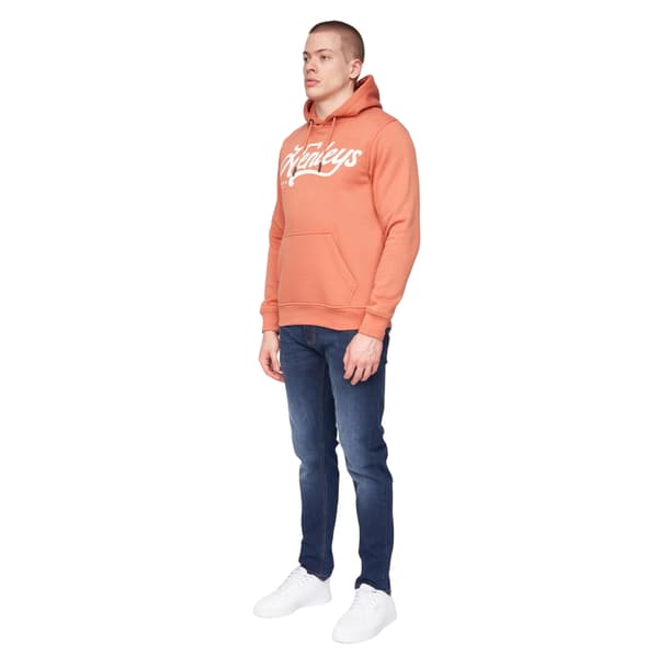 Henleys Mens Scripthen Hoodie L Tegelröd Brick Red L