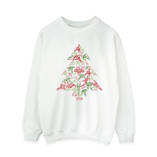 Marvel Womens/Ladies Avengers Christmas Tree Sweatshirt 4XL Whi White 4XL