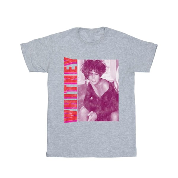 Whitney Houston Dam/Kvinnor Whitney Pose Bomull Boyfriend T-S Sports Grey L