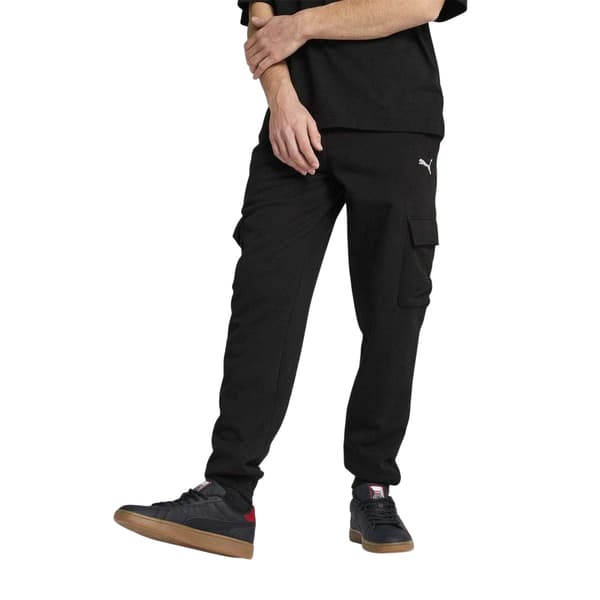 Puma Herr Bomulls Logo Sweatpants S R Svart Black S R
