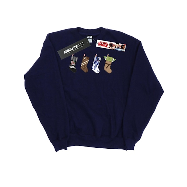Star Wars Julstrumpor Sweatshirt för Män S Marinblå Navy Blue S