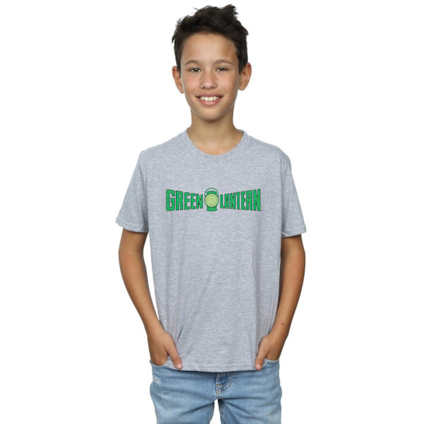 DC Comics Boys Green Lantern Text Logo T-Shirt 5-6 år Sport Sports Grey 5-6 Years