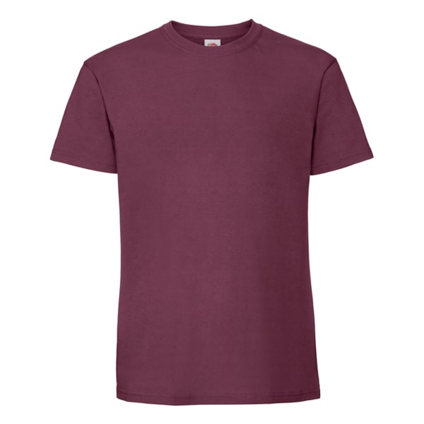 Fruit of the Loom Mens Iconic Premium Ringspun Cotton T-Shirt 3 Burgundy 3XL