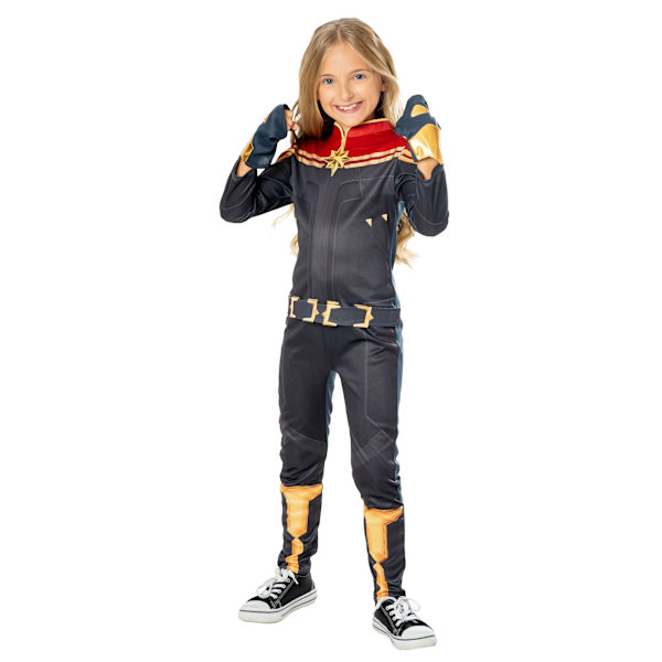 Captain Marvel Barn/Barnkostym 3-4 år Marinblå/Röd/G Navy Blue/Red/Gold 3-4 Years