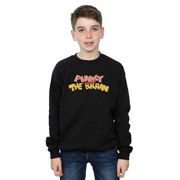 Animaniacs Boys Pinky And The Brain Logo Sweatshirt 12-13 År Black 12-13 Years