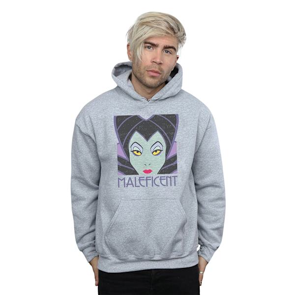 Disney Herr Maleficent Cropped Head Hoodie M Sports Grey Sports Grey M