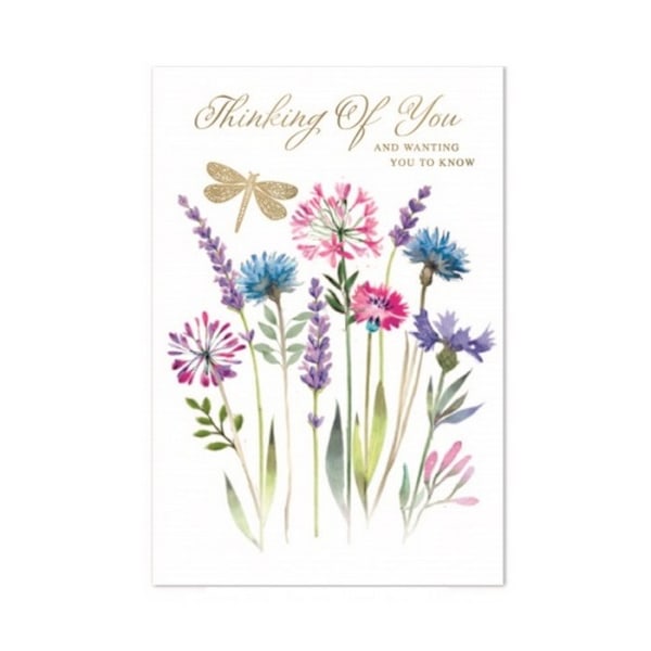 Simon Elvin Thinking Of You Sympathy Greetings Card (6-pack) White/Multicoloured One Size