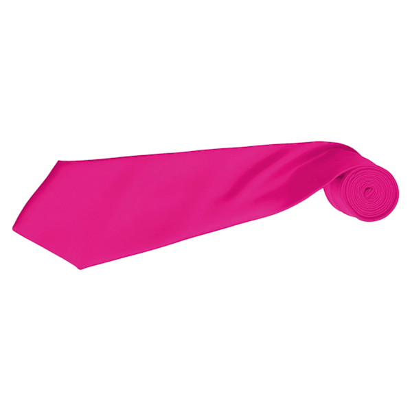 Premier Mens Plain Satin Tie (Narrow Blade) (2-pack) One Size Fuchsia One Size