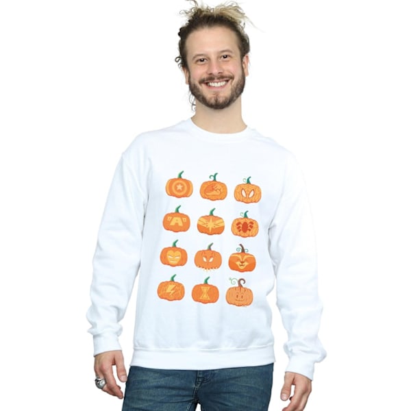 Marvel Herr Avengers Halloween Pumpa Sweatshirt 3XL Vit White 3XL