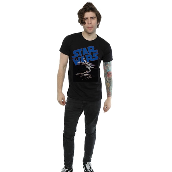 Star Wars X-Wing Fighters T-shirt för män, 3XL, svart Black 3XL