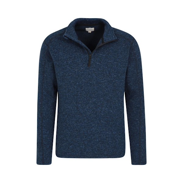 Mountain Warehouse Herr Idris II Halv Zip Fleece Topp 4XL Marinblå Navy 4XL