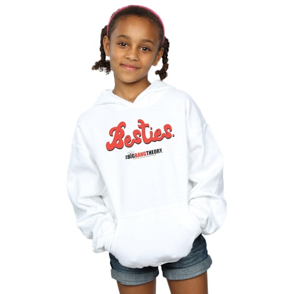 The Big Bang Theory Girls Besties Text Hoodie 5-6 år Vit White 5-6 Years