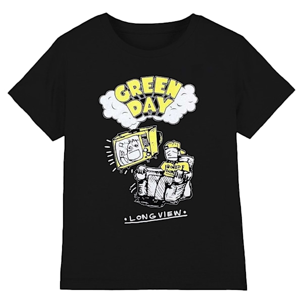 Green Day Unisex Adult Longview Doodle T-Shirt M Svart Black M