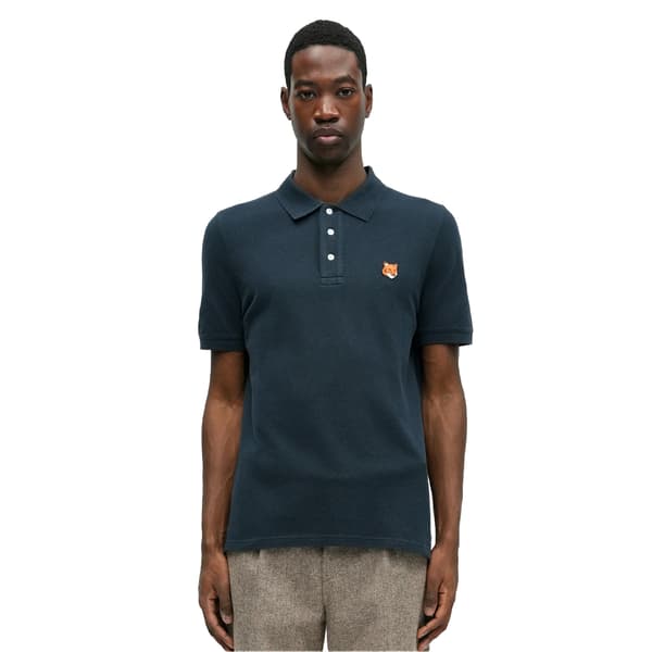 Maison Kitsuné Herr Fox Kortärmad Pikétröja M Classic Navy Classic Navy Blue M
