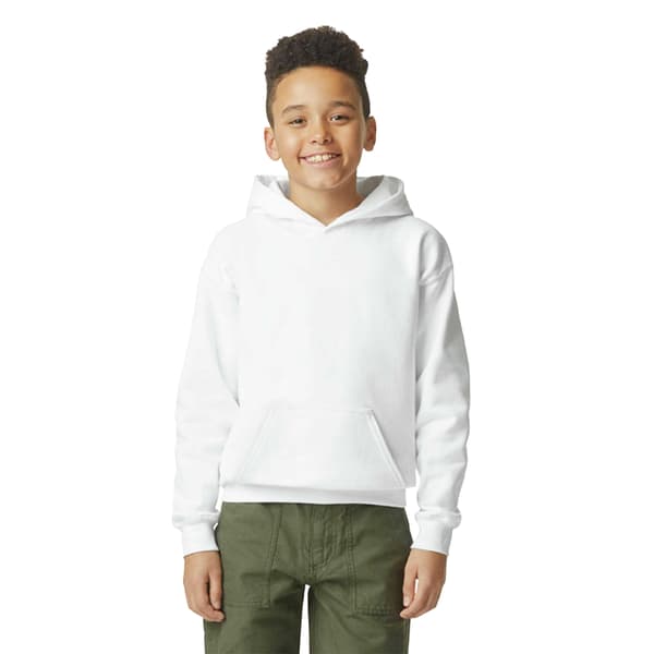 Gildan Barn Softstyle Fleece Mellanviktshuvtröja 9-11 år White 9-11 Years