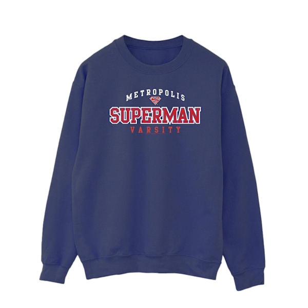 DC Comics Herr Superman Metropolis Varsity Sweatshirt XXL Marinblå Navy Blue XXL