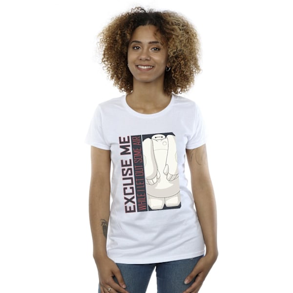 Disney Dam/Kvinnor Big Hero 6 Baymax Excuse Me Some Air Cotto White L