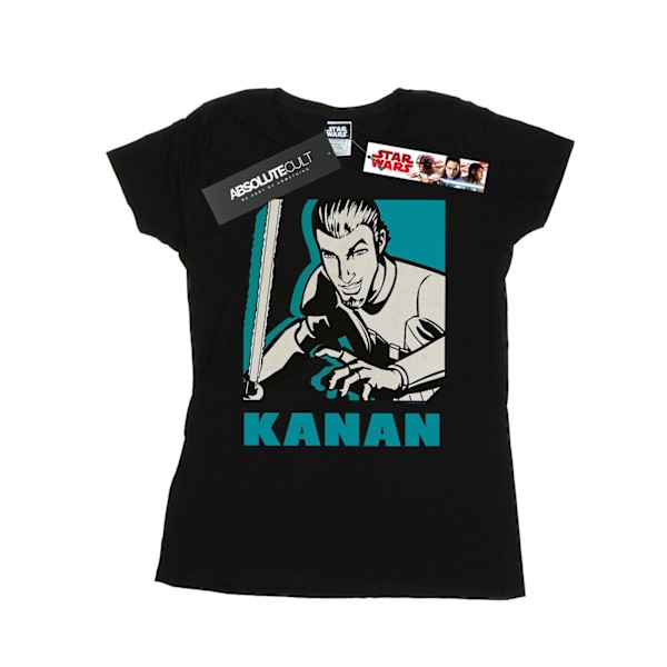 Star Wars Dam/Kvinnor Rebels Kanan Bomull T-shirt S Svart Black S