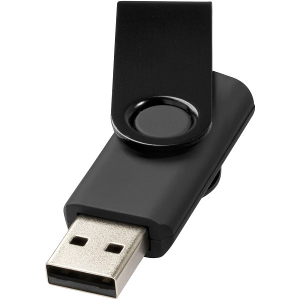 Bullet Rotate Metallic USB (paket med 2) 4GB Solid Black Solid Black 4GB