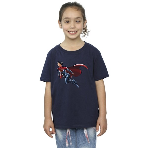 DC Comics Girls The Flash Supergirl Bomull T-shirt 12-13 år Navy Blue 12-13 Years