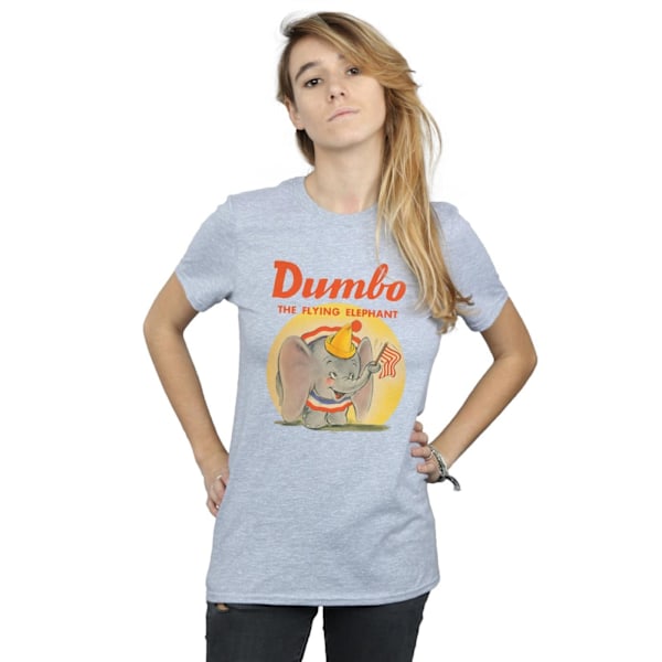 Disney Dam/Kvinnor Dumbo Flygande Elefant Bomull Boyfriend T-Shirt XXL Sports Grey Sports Grey XXL