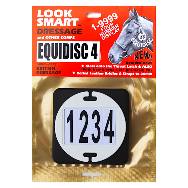 Equidisc 4 Nummerbricka En Storlek Vit White One Size