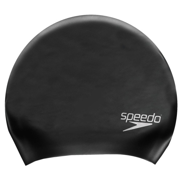Speedo Unisex cap i silikon för vuxen långt hår One Size Svart Black One Size