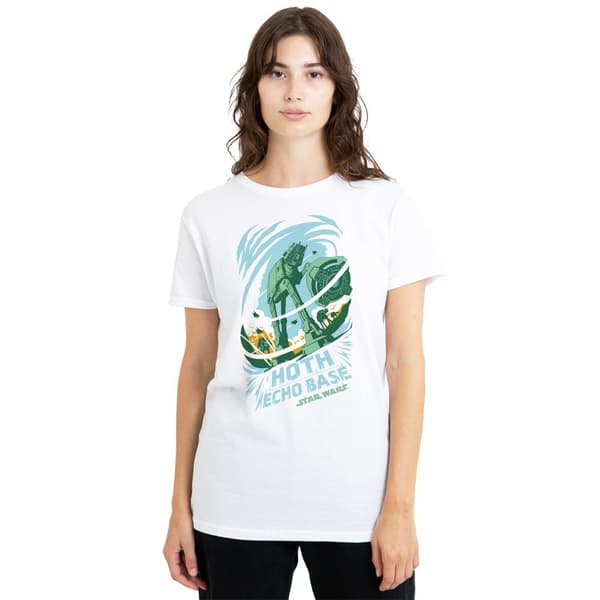Star Wars Dam/Kvinnor Base Attack Echo T-Shirt M Vit White M