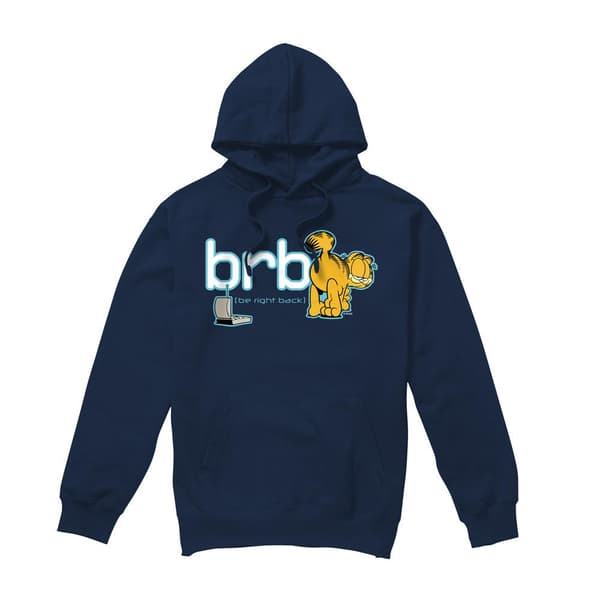 Garfield Herr Be Right Back Hoodie S Marinblå Navy S