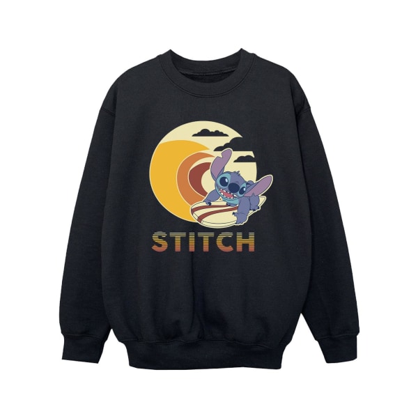 Disney Girls Lilo & Stitch Summer Waves Sweatshirt 3-4 år Bl Black 3-4 Years