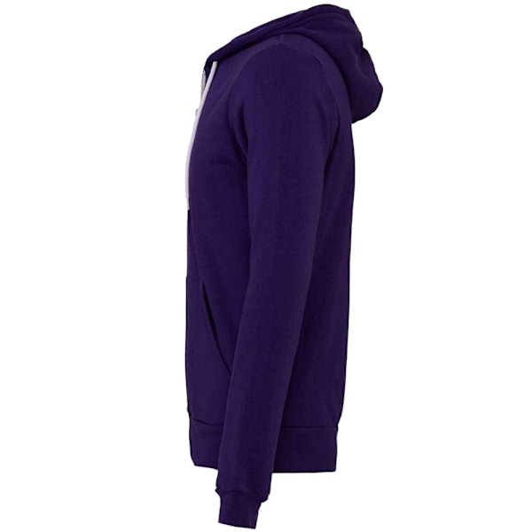 Bella + Canvas Unisex Vuxen Fleece Full Zip Hoodie S Team Lila Team Purple S