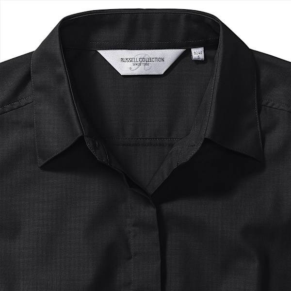 Russell Collection Dam/Kvinnors Långärmad Poly-Bomull Easy C Black XS