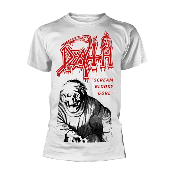 Death Unisex Vuxen Scream Bloody Gore T-Shirt XXL Vit White XXL