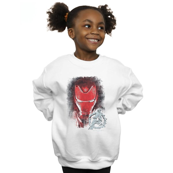 Marvel Girls Avengers Endgame Iron Man Borstad Sweatshirt 5-6 år White 5-6 Years