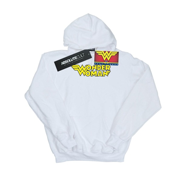 DC Comics Boys Wonder Woman Winged Logo Hoodie 5-6 år Vit White 5-6 Years