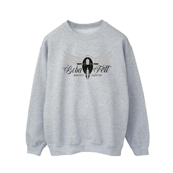 Star Wars Mens The Book Of Boba Fett Legend Lives Ship Crest Sw Sports Grey 4XL