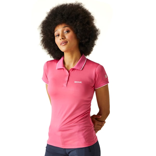 Regatta Womens/Ladies Remex II Marl Active Polo Shirt 24 UK Flamingo Rosa Flamingo Pink 24 UK