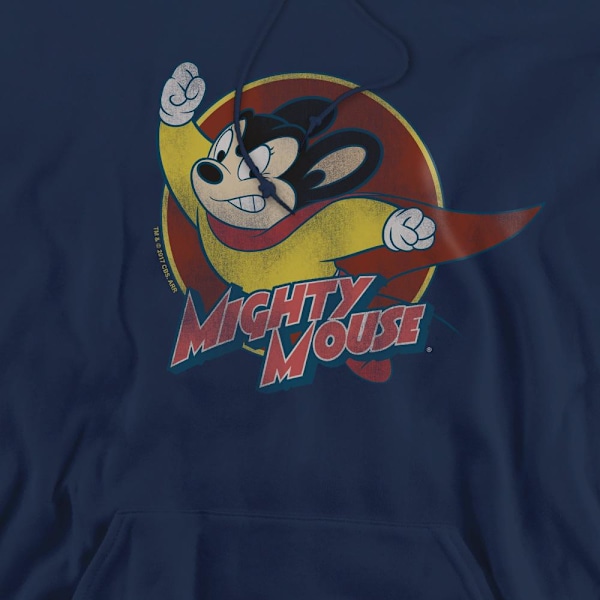Mighty Mouse Herr Circle Hoodie L Marinblå Navy L