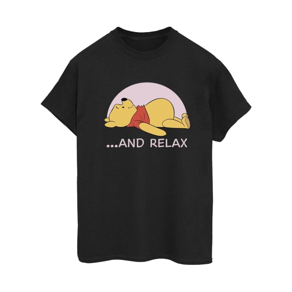 Disney Dam/Dam Nalle Puh Relax Cotton Boyfriend T-S Black XXL