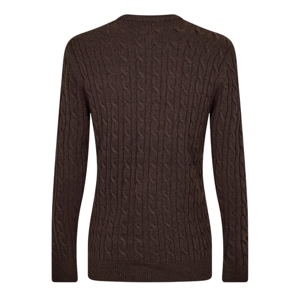 Jack Wills Herr Marlow Kabelstickad Tröja i Merinoull S Svart Co Black Coffee S
