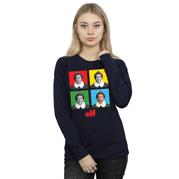 Elf Dam/Damer Fyra Ansikten Sweatshirt XXL Marinblå Navy Blue XXL