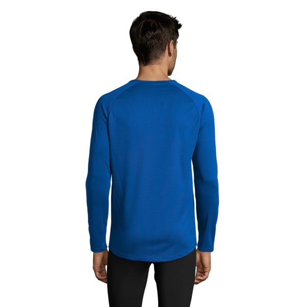 SOLS Sportig Långärmad Performance T-shirt för män XL Kungsblå Royal Blue XL